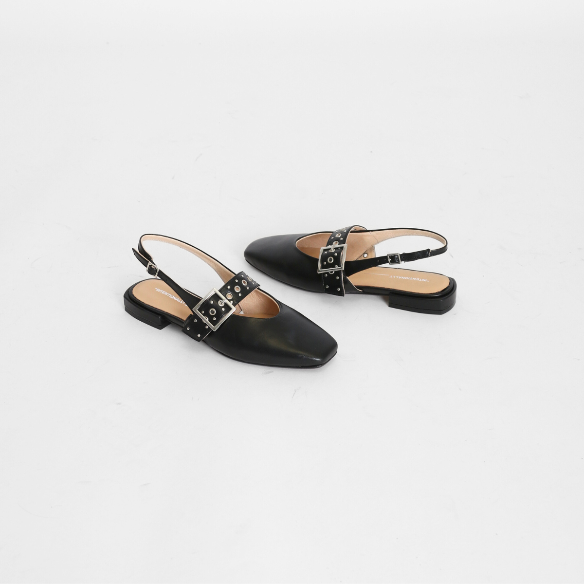 Pearl Black Women's Shoes Flats Intentionally Blank