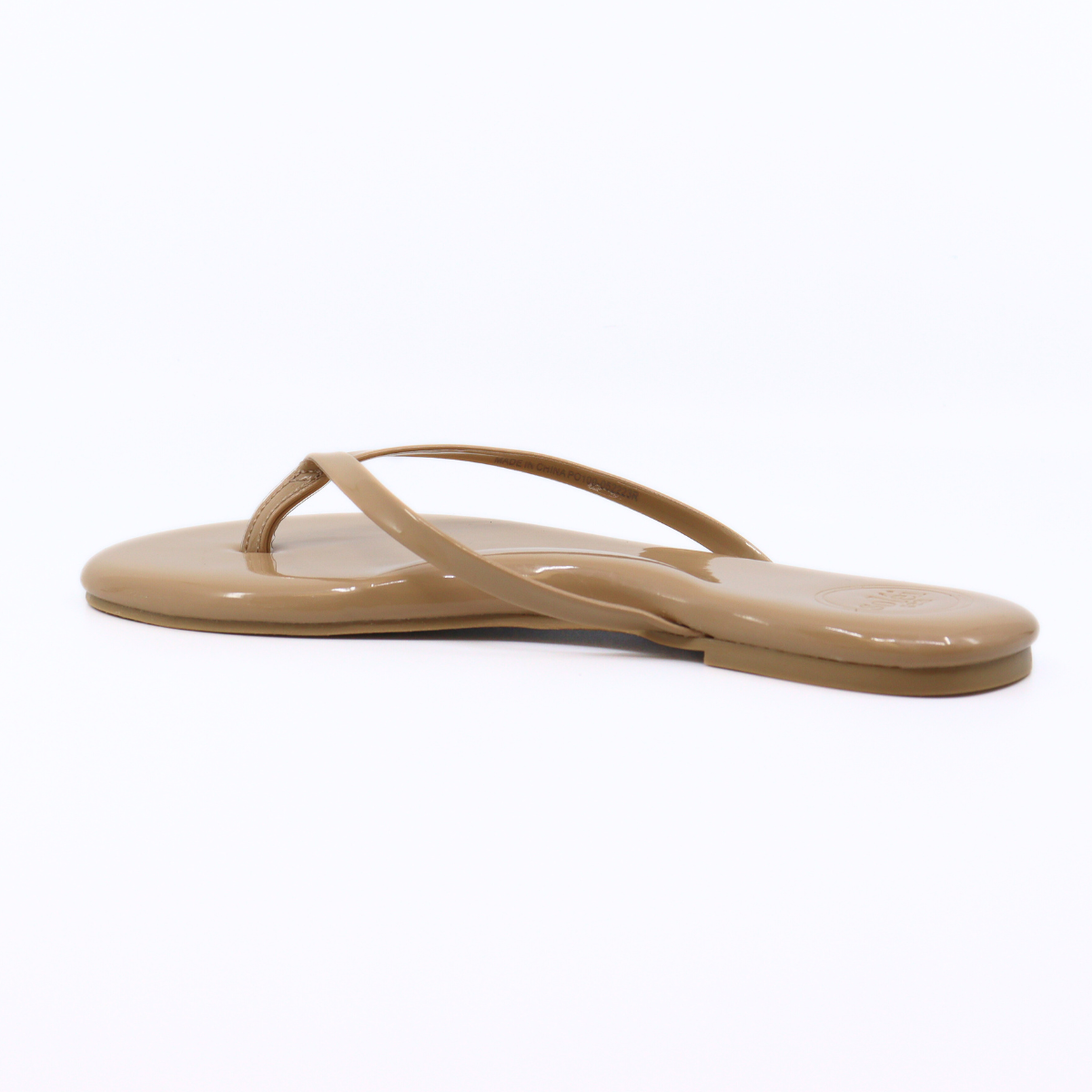 Indie Nude Patent Flip-Flops – Vegan Leather, Comfort Sandals – The Sōl  Collective