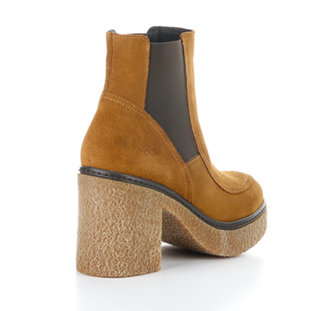Women's fashion PAPIO CAMEL heeled suede waterproof bootie by Bos & Co 