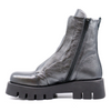 Women's chunky sole leather metallic Italian boot KUNI SILK ANTRACITE by Patrizia Bonfanti