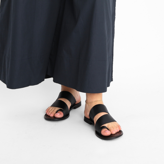 Abilene Toe Loop Sandal Washed Black Women's Sandals Free People
