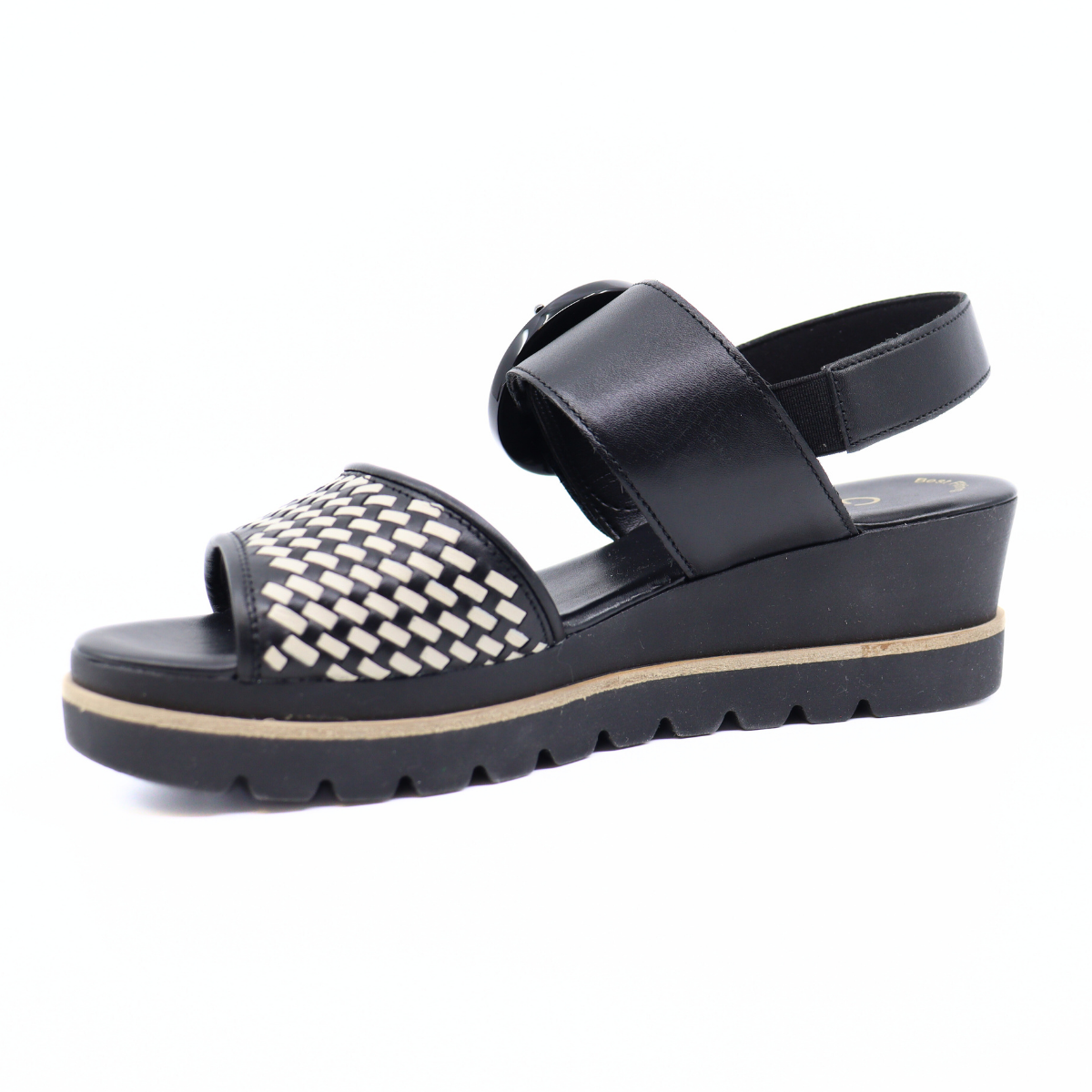 Sandal Wedge Schwarz/Panna Women's Sandals Heels Gabor