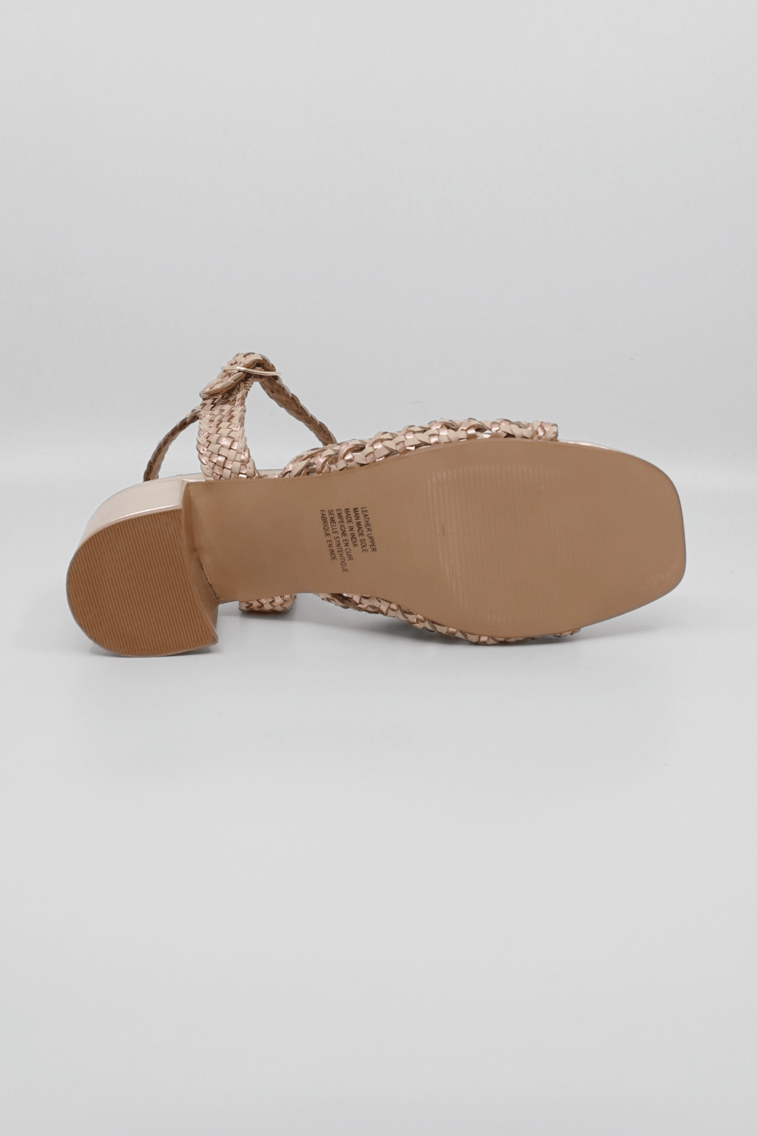 Wendi Pink Mix Woven Leather Women's Sandals Heels Bos & Co