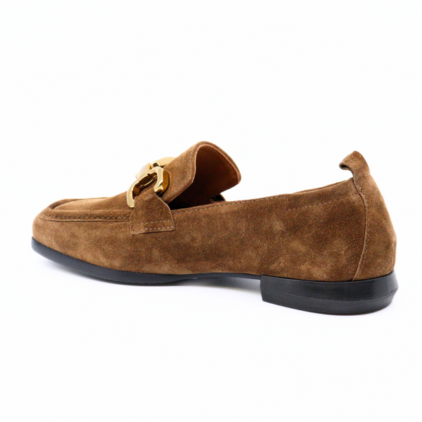 Lena Crosta Suede Camel Women's Shoes Loafers Homers    