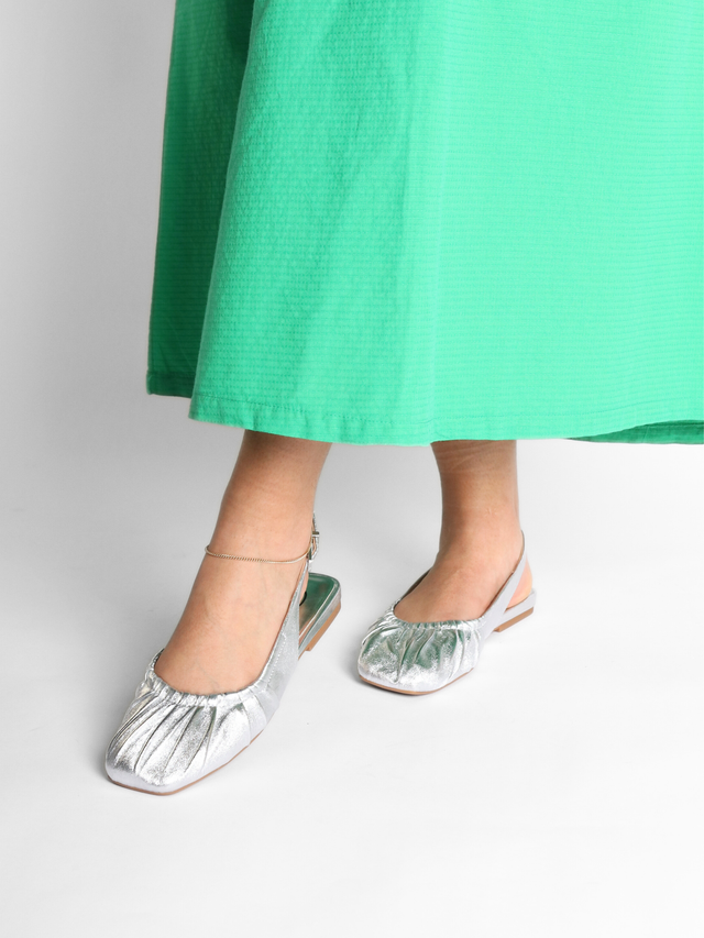 Bibi Silver Women's Shoes Flats Ash
