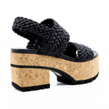 Venice Espiga 14 Black Women's Sandals Platforms Homers    