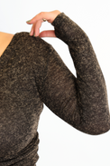 Wrap Top Black Women's Tops Cossac