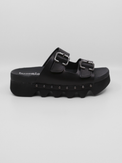 Cleopatra Black Vachetta Women's Sandals Platforms Bussola