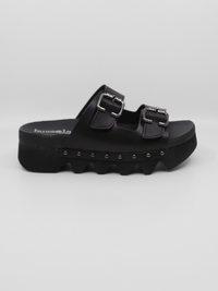 Cleopatra Black Vachetta Women's Sandals Platforms Bussola