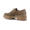 Women's taupe suede loafer oxford shoe LUXE TOPO by Wonders