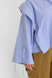 Marion Shirt Blue Stripe Women's Tops Norr