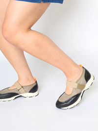 MJ Mesh Sneak Taupe Women's Sneakers All Black