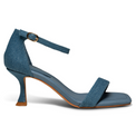 Leah Ankle Strap Denim Women's Sandals Heels Shoe the Bear    