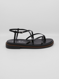 Cassia Black Vernice Women's Sandals Bos & Co