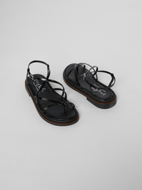 Cassia Black Vernice Women's Sandals Bos & Co