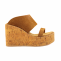 Aurora Cognac Women's Sandals Platforms Antelope