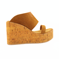 Aurora Cognac Women's Sandals Platforms Antelope