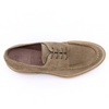 Women's taupe suede loafer oxford shoe LUXE TOPO by Wonders