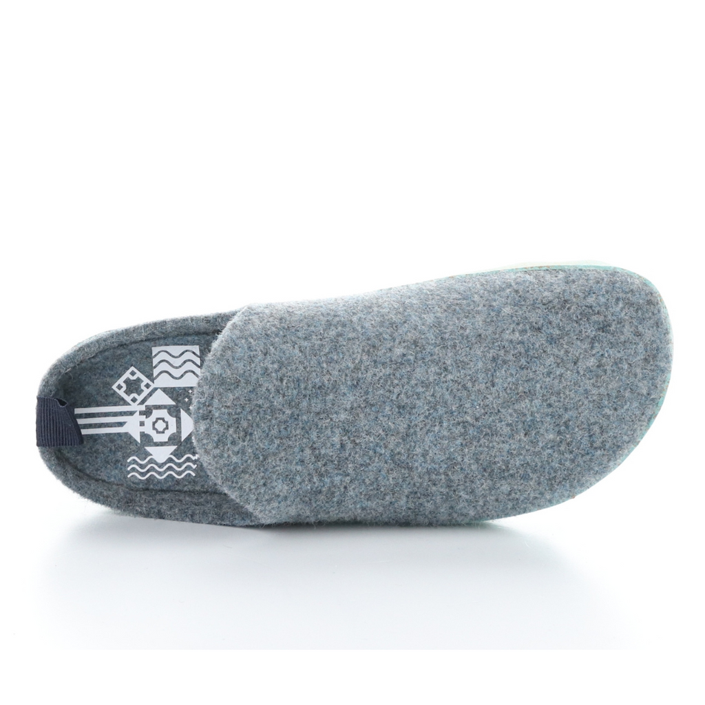 Women's sustainable Fall wool mule COME GREY BLUE by Asportuguesas