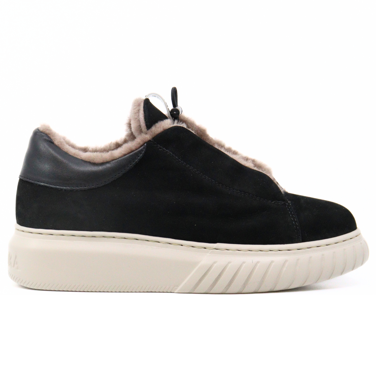 Libi Shearling Black Women's Sneakers Platforms Andia Fora    