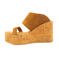 Aurora Cognac Women's Sandals Platforms Antelope