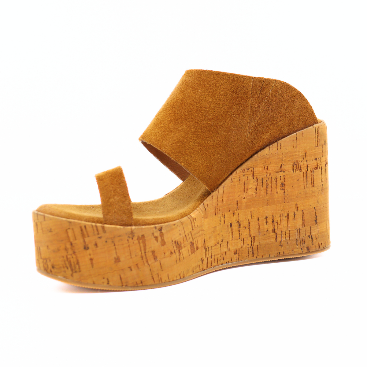 Aurora Cognac Women's Sandals Platforms Antelope