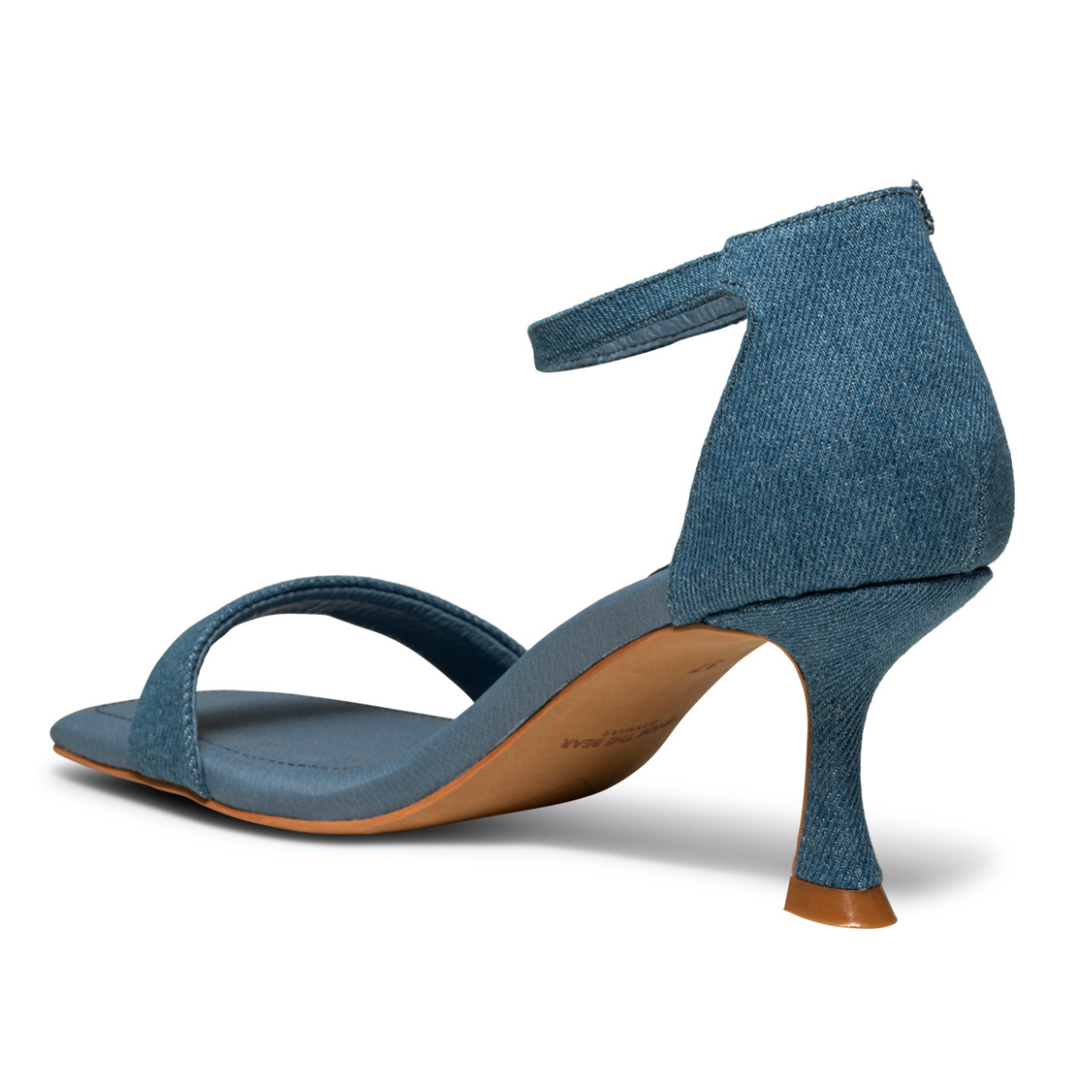 Leah Ankle Strap Denim Women's Sandals Heels Shoe the Bear    