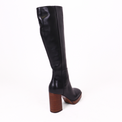 Hi Style Black Women's Boots Heels All Black    