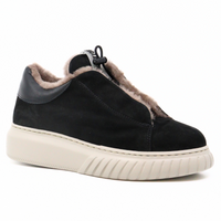 Libi Shearling Black Women's Sneakers Platforms Andia Fora    