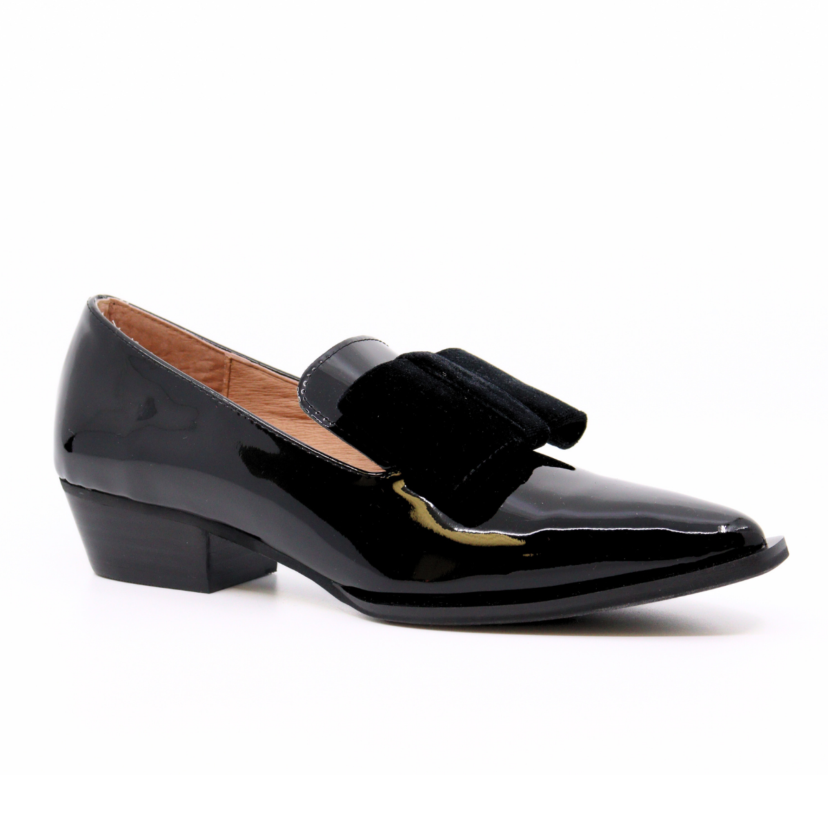 Pat & Bow Black Women's Shoes Heels All Black    