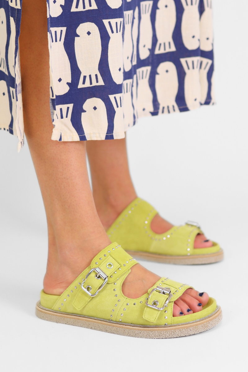 Laura Bellariva Porox Lime Stud Slide – The Sōl Collective