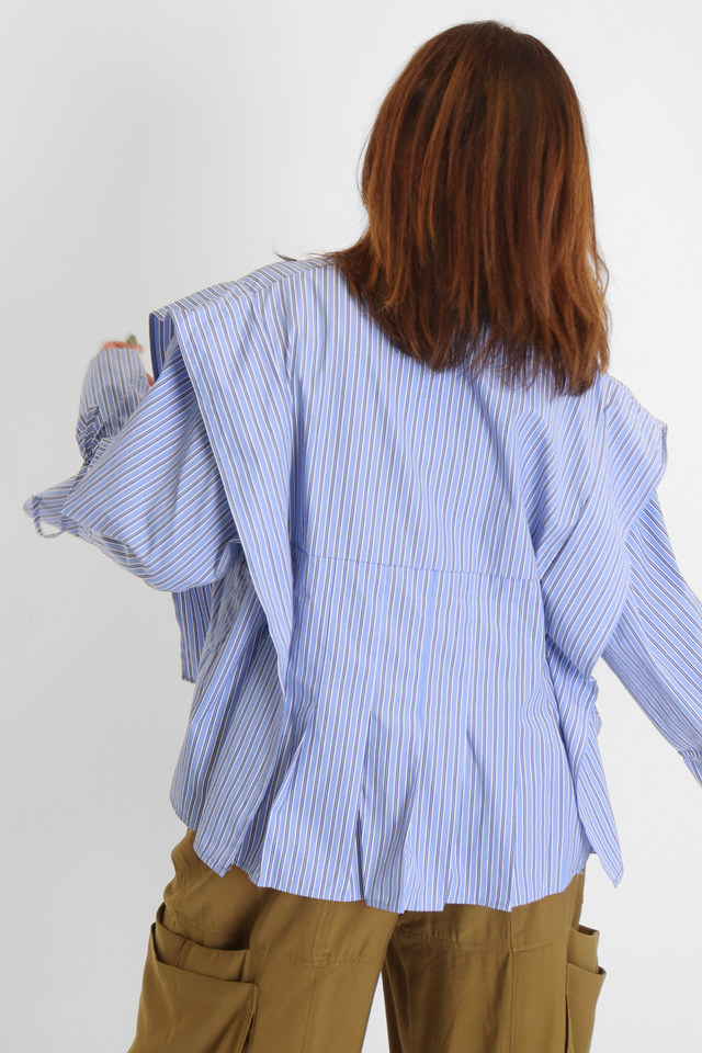 Marion Shirt Blue Stripe Women's Tops Norr