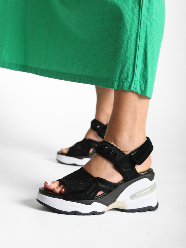 Diva Black Women's Sandals Platforms Ash