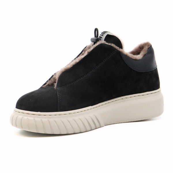 Libi Shearling Black Women's Sneakers Platforms Andia Fora    