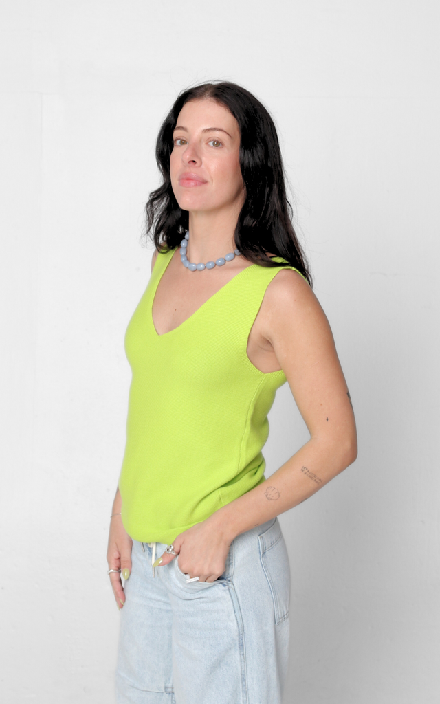 Maixa Tee Shirt Acid Green Women's Tops SKFK