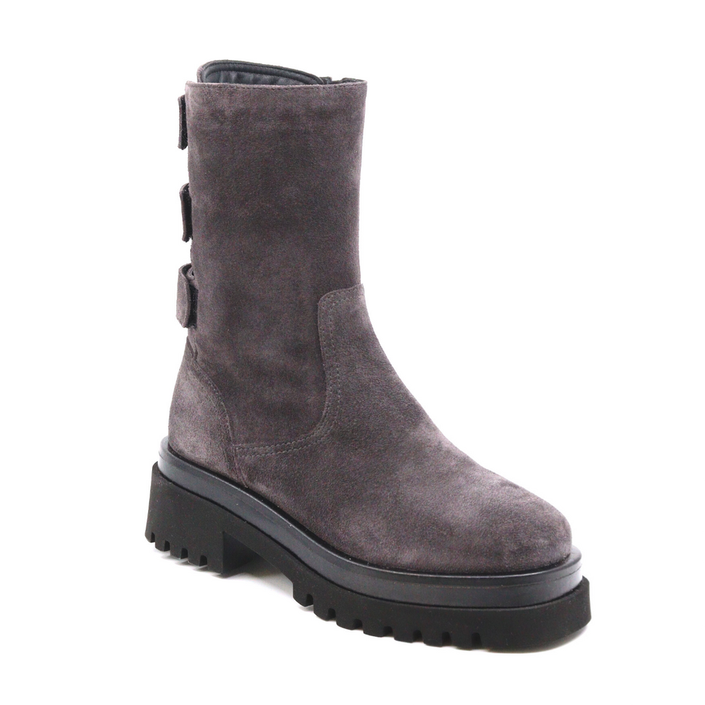 Women's lug sole suede boot GOLVA CROSTA LAVAGNA by HOMERS.
