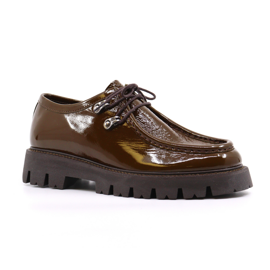 Women's patent oxford BARNABY OLIVE by ATELIERS