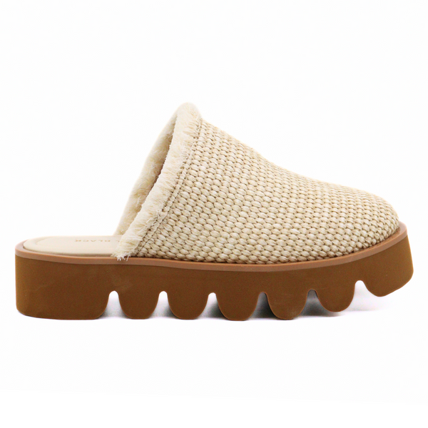 Women's lugg sole mule Raffy Round Lugg Ivory by ALL BLACK