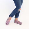 Women's patent leather fisherman's sandal Patty Lock Sandal Purple by ALL BLACK