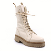 Women's leather lace up lined italian boot SCORPIO DREAMER CREMA by Patrizia Bonfanti 