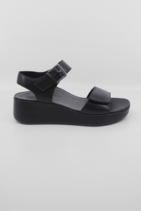 Ariel Black Women's Sandals Platforms Aetrex