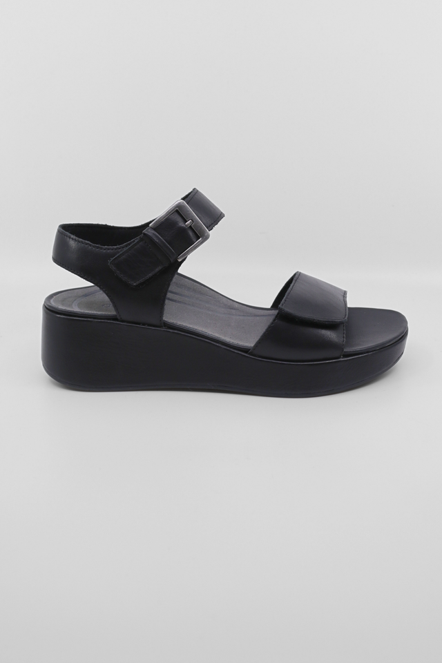Ariel Black Women's Sandals Platforms Aetrex