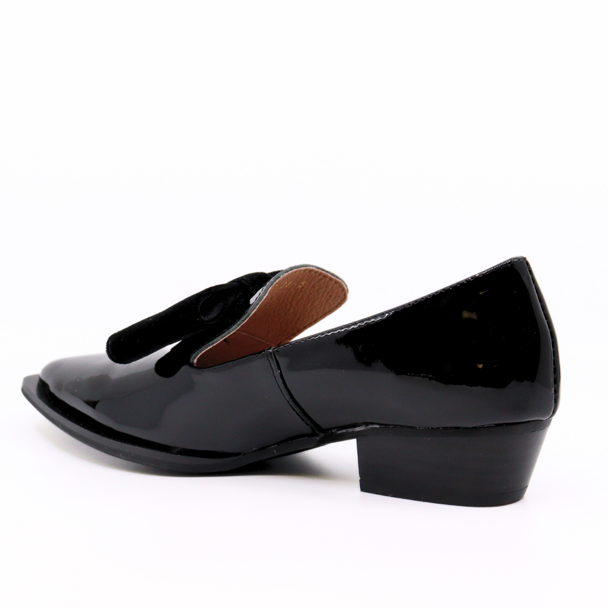 Pat & Bow Black Women's Shoes Heels All Black    