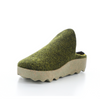 Women's sustainable Fall wool mule COME FOREST GREEN by Asportuguesas
