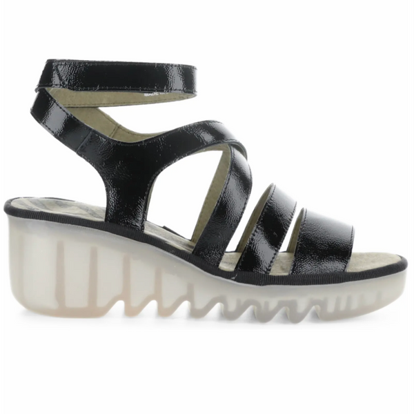 Bafy Black Women's Sandals Platforms Fly London    