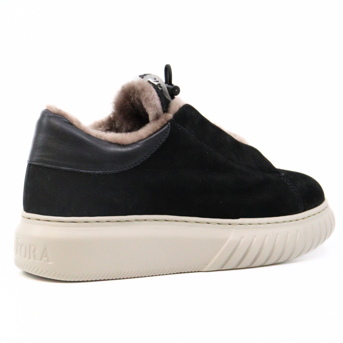 Libi Shearling Black Women's Sneakers Platforms Andia Fora    