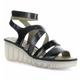 Bafy Black Women's Sandals Platforms Fly London    