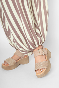 84.526.44 Raffia Laht Women's Sandals Platforms Gabor