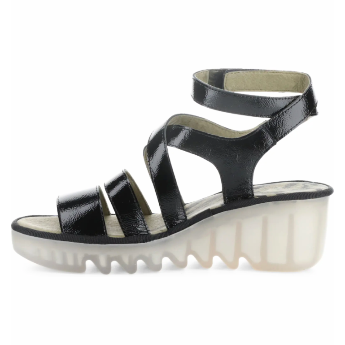 Bafy Black Women's Sandals Platforms Fly London    