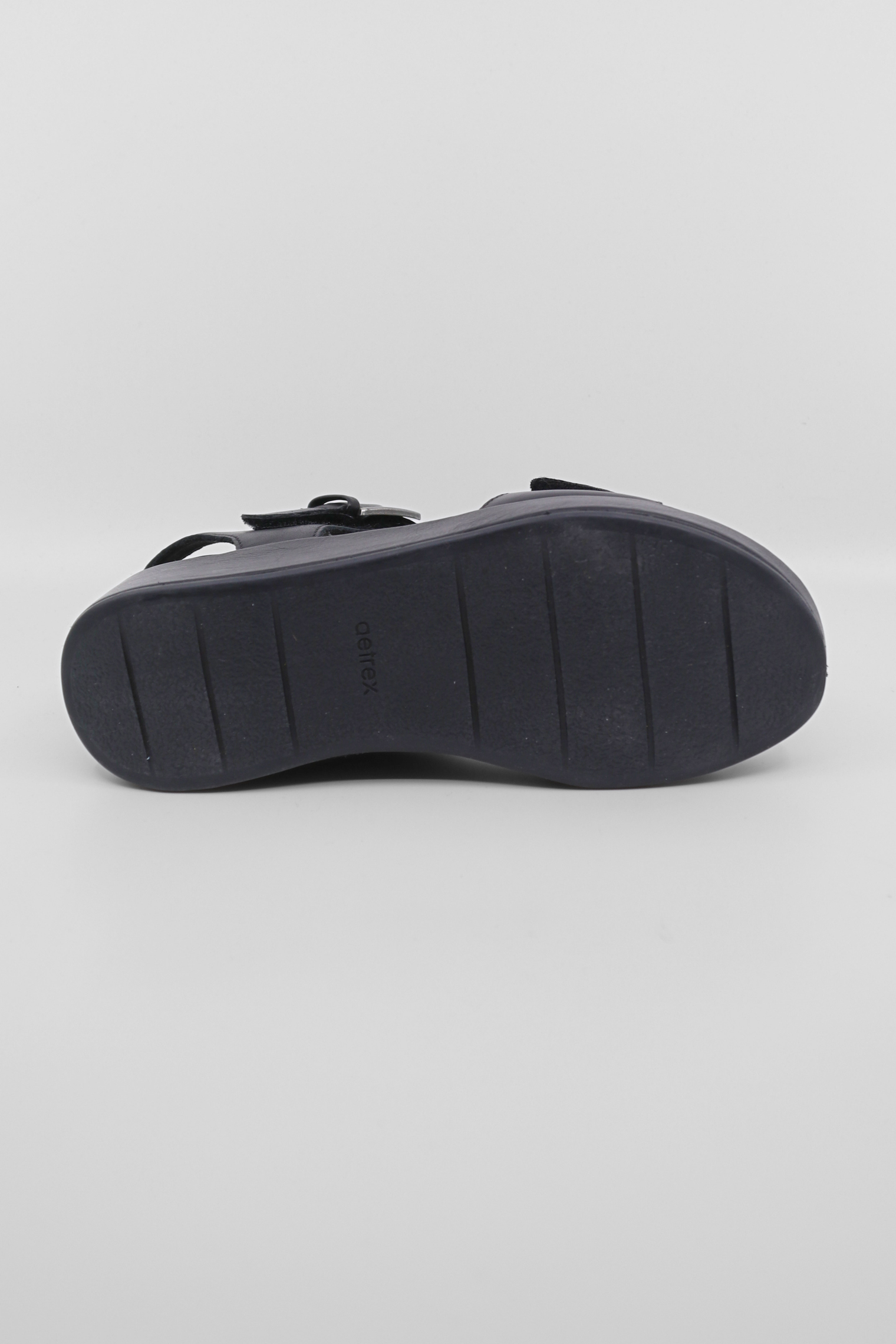Ariel Black Women's Sandals Platforms Aetrex